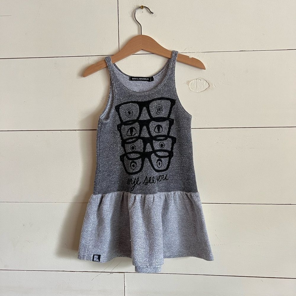 Mini & Maximus “eye see you” glasses tank dress
